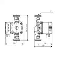 Pompa obiegowa LFP A067-025-070-05 EPCO 25/40-70Z sterowana elektronicznie do wody czystej