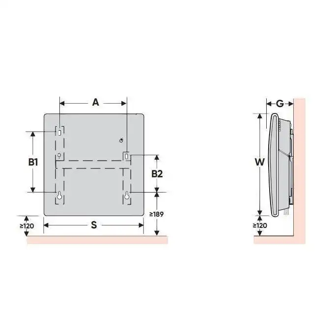 Konwektor elektryczny F-120 wiszący 1500 W ATLANTIC 002472