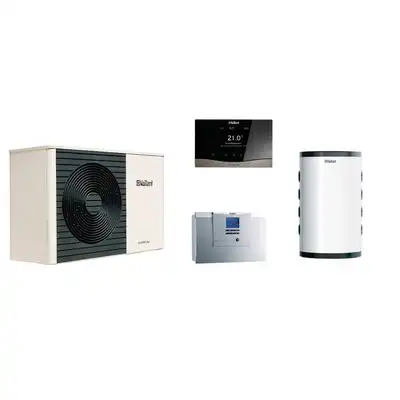 Pakiet z pompą ciepła aroTHERM plus monoblok VWL 35/6A + Zasobnik buforowy VP RW 45/2 B + Moduł sterowania AI + Regulator pogodowy VRC 720 VAILLANT 0010044268