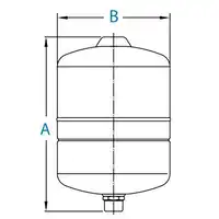 Naczynie przeponowe do c.o. 35 l Seria HeatWave BIBUS MENOS HWB-35LX