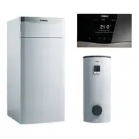 Pakiet z pompą ciepła flexoTHERM exclusive solanka VWF 117/4 + Regulator pogodowy VRC 720 + Zasobnik VIH RW 300/3BR VAILLANT 0010044222