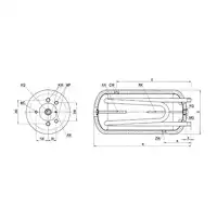 Wymiennik C.W.U. ELEKTROMET 203-10-200 poziomy, z podwójną wężownicą WGJ-G 100L 