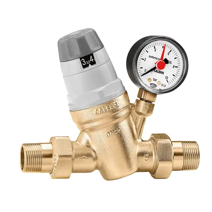 Regulator ciśnienia CALEFFI z wymiennym wkładem z manometrem oraz wskaźnikiem nastawy 3/4&quot; 535051