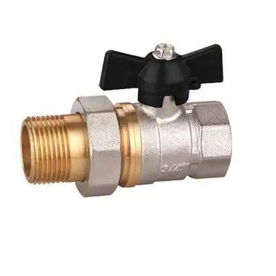 Zawór kulowy ze śrubunkiem 1/2&quot; NANOPANEL NAN 715416 z uszczelnieniem dławicy