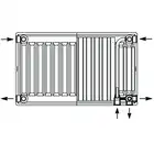 Grzejnik Perfexim PERFEKT 82-222-6011-000 22V 600x1100 mm zaworowy