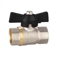 Zawór kulowy z motylkiem 1/2&quot; NANOPANEL NAN 715379 z uszczelnieniem dławicy