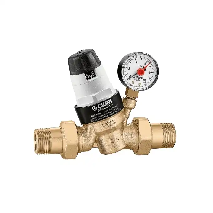 Regulator ciśnienia CALEFFI 535051H wymienny wkład manometr wskaźnik nastawy 3/4&quot; praca w wysokiej temperaturze