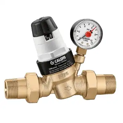 Regulator ciśnienia CALEFFI 535071H wymienny wkład manometr wskaźnik nastawy 1 1/4&quot; praca w wysokiej temperaturze