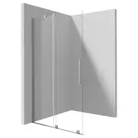 Ścianka prysznicowa walk-in Deante Prizma KTJ F30R przesuwna 100x195 cm stal szczotkowana