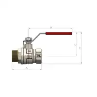 Zawór kulowy wodny Arco Sena VA30 750604 3/4&quot; GZ-GW dźwignia inox