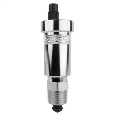 Odpowietrznik automatyczny Afriso PrimoVent 7773561 pionowy G3/8&quot; z Aquastop i zaworem stopowym R1/2&quot; niklowany