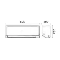Klimatyzator ścienny Haier HAI02296 Revive Plus jed. wewnętrzna AS25RBAHRA-PL 2,7 kW