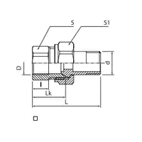 Śrubunek Valvex 4913020 prosty długi 3/4&quot; mosiężny niklowany
