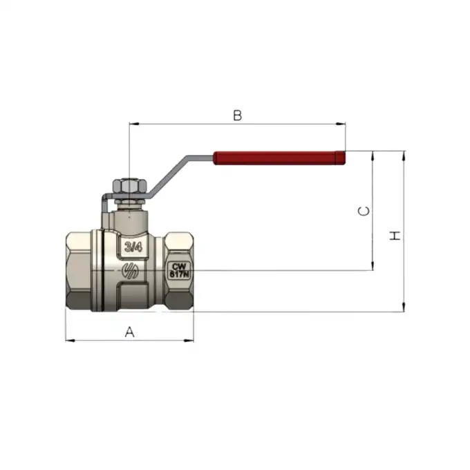 Zawór kulowy wodny Arco Sena VA30 750109 2 1/2&quot; GW-GW dźwignia inox