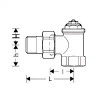 Zawór termostatyczny Honeywell V2020ESX15 kątowy wkładka SX 1/2&quot;