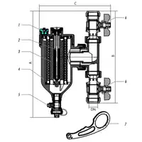 Separator zanieczyszczeń Womix 500036 magnetyczny SM 25 - 1&quot;