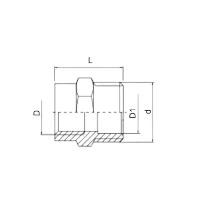 Złączka nakrętno-wkrętna Valvex 6037400 redukcyjna 1/2&quot; x 3/8&quot;