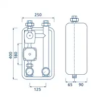 Grupa pompowa PRO Elterm 629070 uniwersalna + pompa DN25 Grundfos