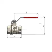 Zawór kulowy wodny Arco Sena VA30 750110 3&quot; GW-GW dźwignia inox