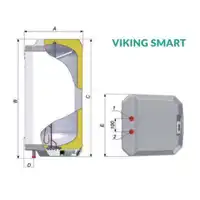 Podgrzewacz pojemnościowy emaliowany Viking 120l  regulator SMART VIKING-E 120 SMART BIAWAR 25293