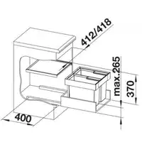 Selektor FLEXON II 45/2 + pokrywa systemowa BLANCO 521468