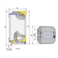 Podgrzewacz pojemnościowy emaliowany Viking 55l VIKING-E 55 BIAWAR 10687