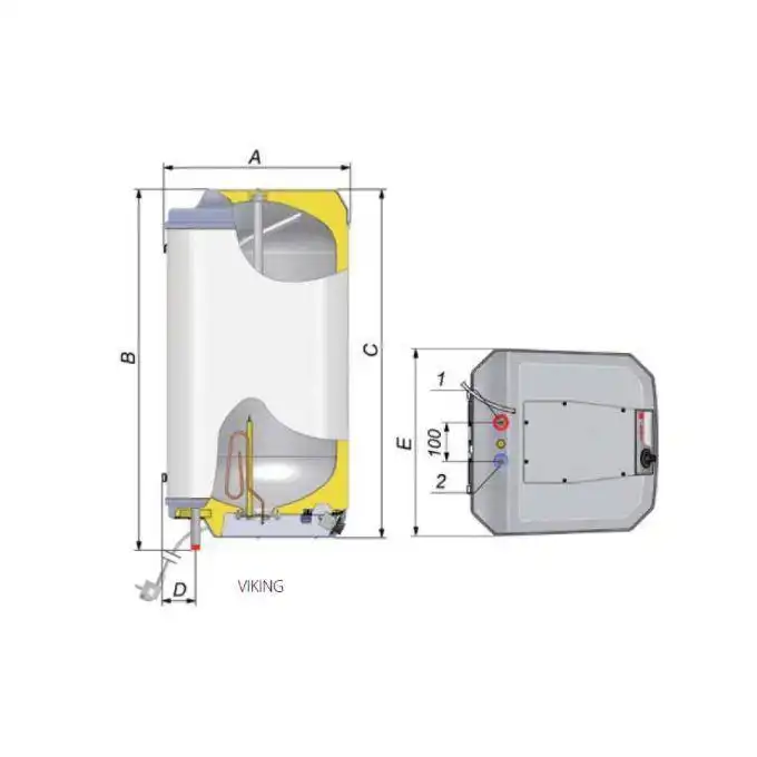 Podgrzewacz pojemnościowy emaliowany Viking 30l VIKING-E 30 BIAWAR 10685