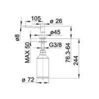 PIONA - dozownik stal szczotkowana BLANCO 517537