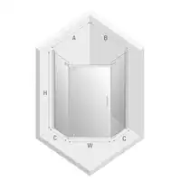 Kabina prysznicowa New Trendy New Komfort K-0803 1D pięciokątna 80x80x195 szkło czyste 8 mm