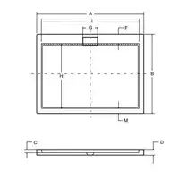 AXIM ULTRASLIM Brodzik prostokątny 120 x 90 BESCO #BAX-129-P