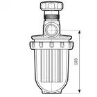 Filtr olejowy jednorurowy V 1/2 - 500 Si, z wkładem plastikowym, 390 l/h AFRISO 20485