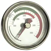 Termometr bimetaliczny do pomiaru temperatury spalin RTC 80,fi80 mm, L 100 mm, 0÷350°C, ax, kl. 2 AFRISO 63833