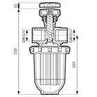 Filtr olejowy dwururowy Z 1/2 - 500 Si, z wkładem plastikowym, 310 l/h AFRISO 20480