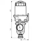 Filtr oleju zintegrowany z odpowietrznikiem FloCo-TOP-2KM Si, 2x G3/8&quot;, GW G3/8&quot;, wkład z tworzywa AFRISO 70110