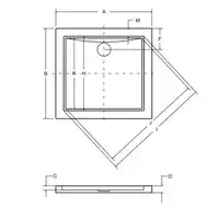 AQUARIUS SLIMLINE Brodzik kwadratowy 80 x 80 BESCO BAA-80-K