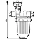 Filtr olejowy jednorurowy V 1/2 - 500 Si, z wkładem plastikowym, 390 l/h AFRISO 20485