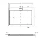 AXIM ULTRASLIM Brodzik prostokątny 100 x 90 BESCO #BAX-109-P