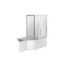 AMBITION PREMIUM 3 Parawan nawannowy 3-skrzydłowy przejrzyste szkło 130 x 140 BESCO PAP-3S