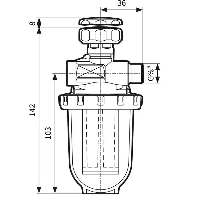 Filtr olejowy dwururowy Z 500 St, z wkładem stalowym, 220 l/h AFRISO 20425