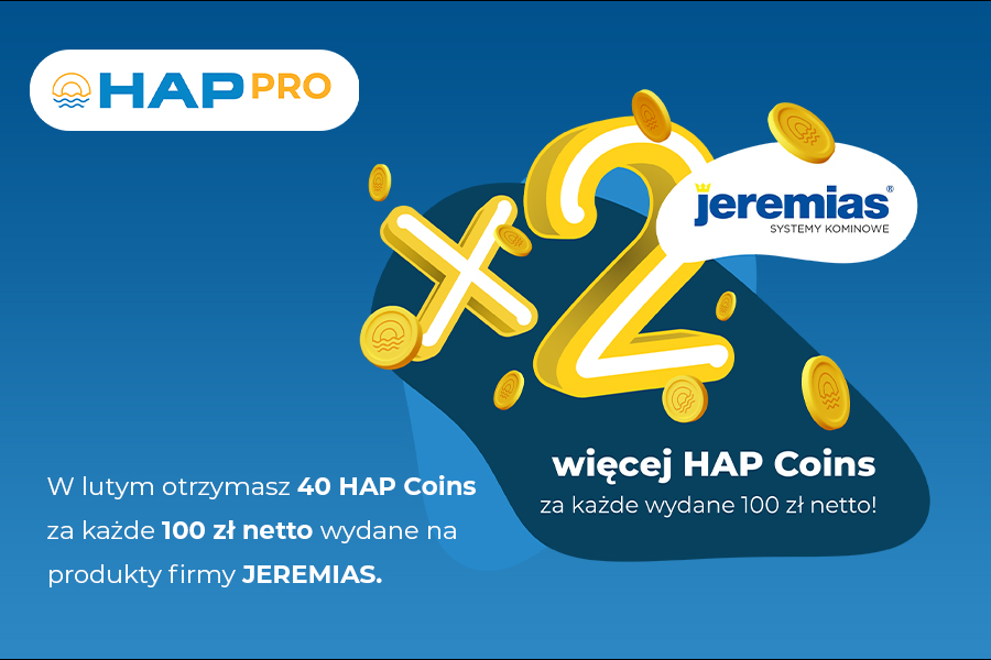 Zgarnij 2x więcej HAP Coins za zakupy na marce Jeremias!