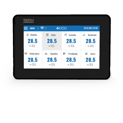 Panel kontrolny + moduł WiFi M-9r TECH Sterowniki WG.11.0250 przewodowy czarny